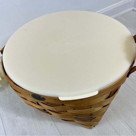 Vintage Peterboro Wooden Round Picnic Basket - Picture 6 of 10